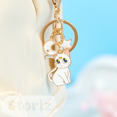 Брелок "Sailor Moon Cat" белый