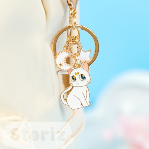 Брелок "Sailor Moon Cat" белый