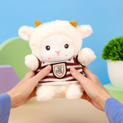 Мягкая игрушка "Sheep" в полосатом свитере, 25см