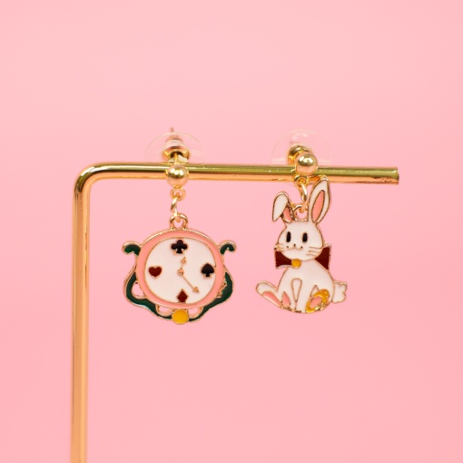 Серьги "Alice clock" 