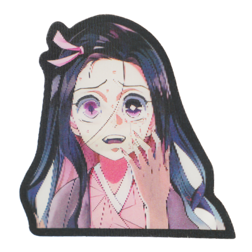 Наклейка голографическая "Истребитель демонов" 3D, №07