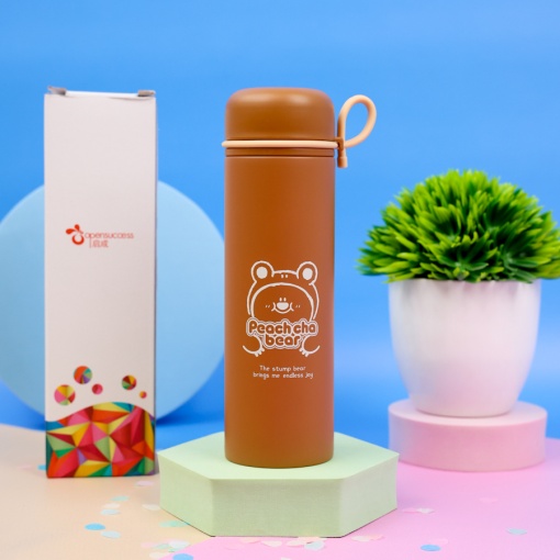 Термос "Peach cha bear" №8399 коричневый, 280 мл. оптом