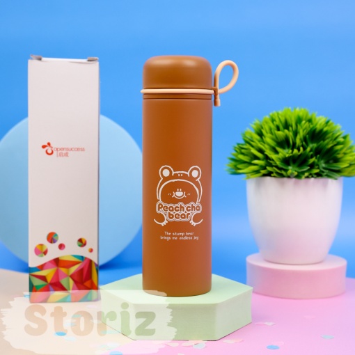Термос "Peach cha bear" №8399 коричневый, 280 мл. оптом