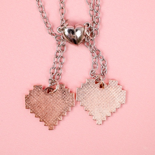 Кулон парный "Сердце-пиксель" (2шт)