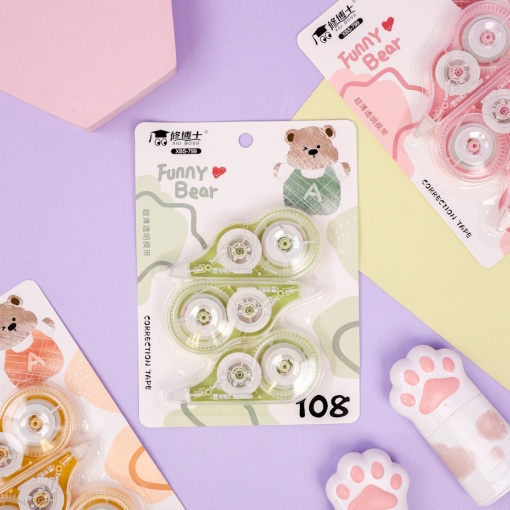 Корректор "Funny Bear" №108 набор 3 шт., в ассортименте, 1 шт.