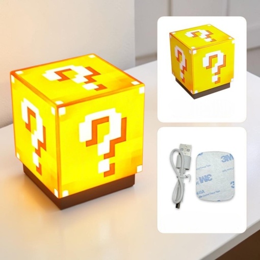 Ночник "Майн" mini cube, Lucky Block, с магнитной наклейкой оптом