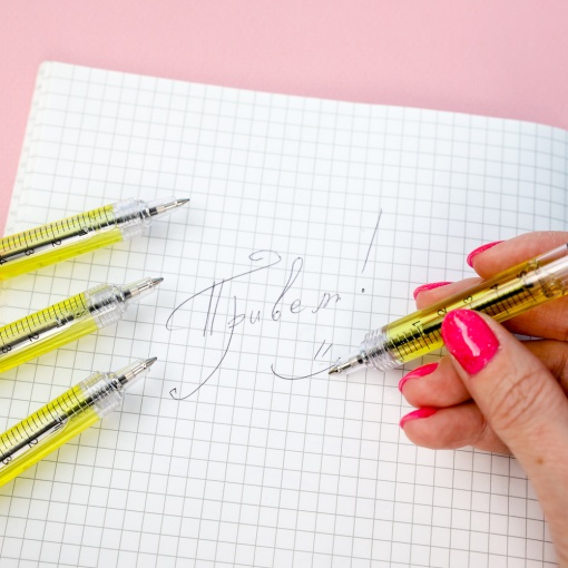 Ручка "Шприц" желтый (черный)