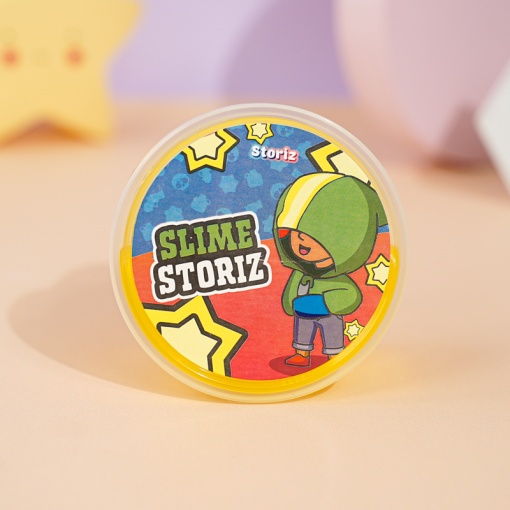 Слайм "Стекло" полупрозрачный (желтый), с наполнителем + яичница, 200 гр. STORIZ