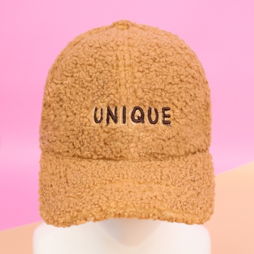 Бейсболка плюшевая "Unique" коричневый (54-60см)