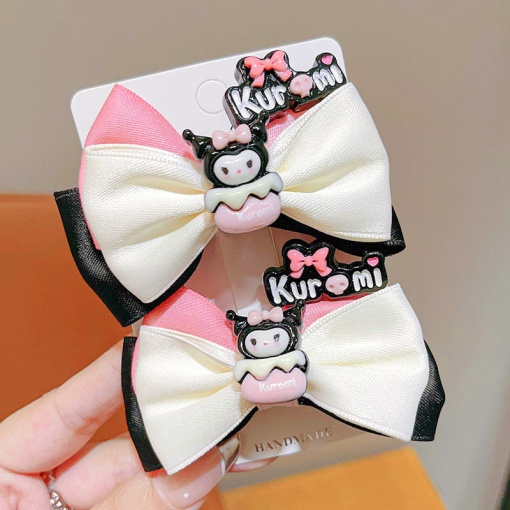 Набор заколок для волос "Бантики Куро" трехцветные, 2шт