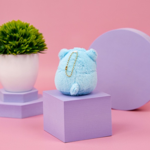 Брелок мягкий "Пингвин в костюме" голубой 10 см