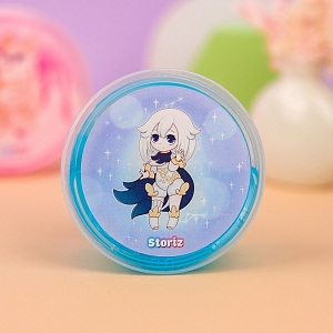 Слайм "Paimon" полупрозрачный (голубой), с наполнителем+тоторо синий, 200 гр. STORIZ, годен до 10.23