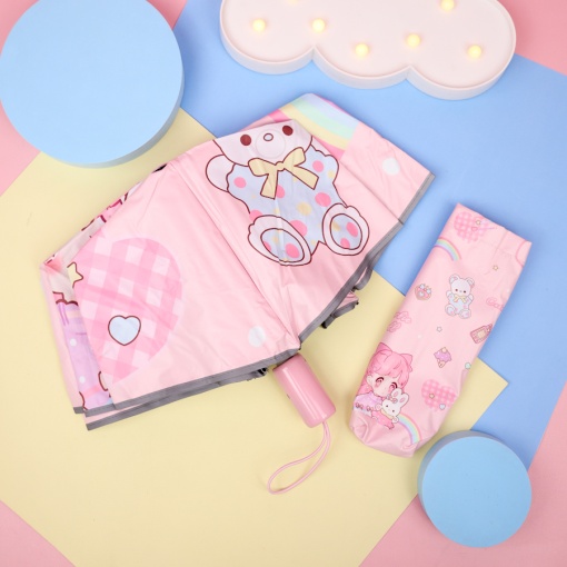 Зонт-автомат "Barbie doll" розовый