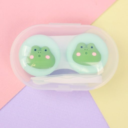 Футляр для хранения контактных линз "Лягушка" 7х4,5х4,8см