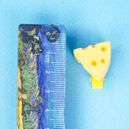 Заколка для волос "Сыр" желтый