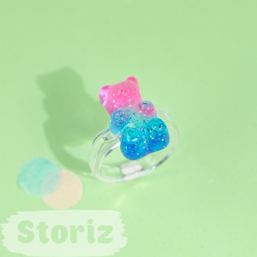 Кольцо "Marmalade bear" фиолетово-синий, JH0532