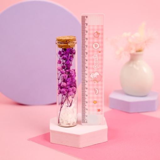 Цветок в пробирке "Гипсофила" 12 см, фиолетовый оптом