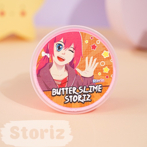 Слайм "Стекло", серия Butter (розовый), 150гр. STORIZ
