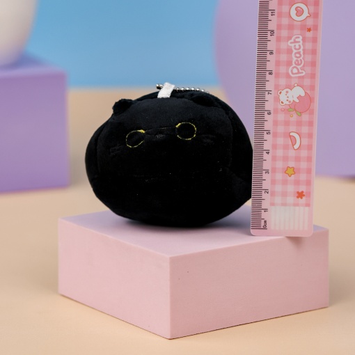 Мягкий брелок "Котенок" черный, 10см