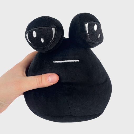 Мягкая игрушка "My pet alien pou" черный (улитка) 22см