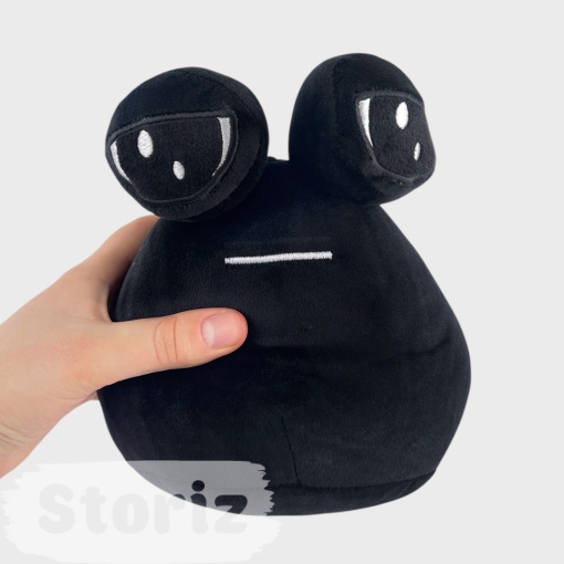 Мягкая игрушка "My pet alien pou" черный (улитка) 22см