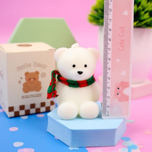 Свеча-арома "Bear" белый оптом