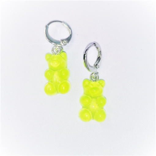 Серьги "Bears" зеленые матовый 