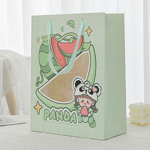 Подарочный пакет "Panda" Арбуз 19,5х9,5х24,5см