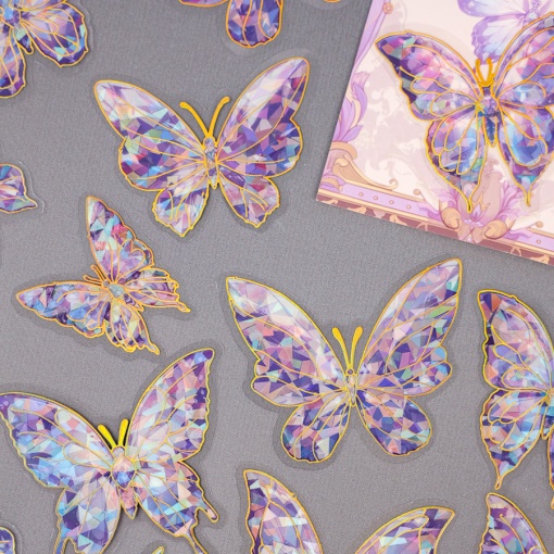Набор наклеек "Бабочки" Ires Nebula, фиолетовый (20шт.)