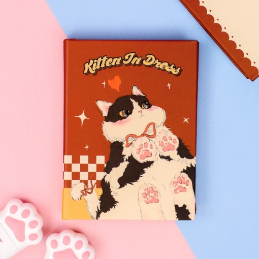 Блокнот "Kitten in dress" коричневый, A7