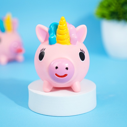 Сквоши со звуком "Дразнилка Единорог" розовый