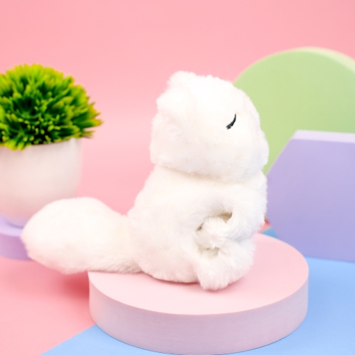 Мягкая игрушка-браслет "Белая кошка" 23см