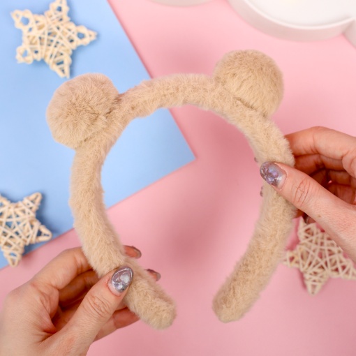 Ободок плюшевый "Bear" с ушками