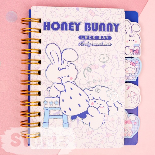Мини-блокнот на пружине "Honey Bunny" 9,6*11,6 см, в ассортименте 1шт