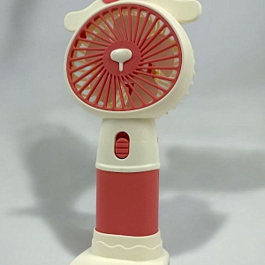 Вентилятор  "Mini Fan" Melo с подставкой, бело-розовый
