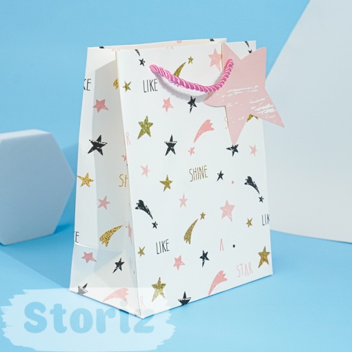 Подарочный пакет "Stars" S 23х18см