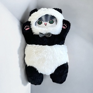 Мягкая игрушка "Котик в костюме панды" 25см