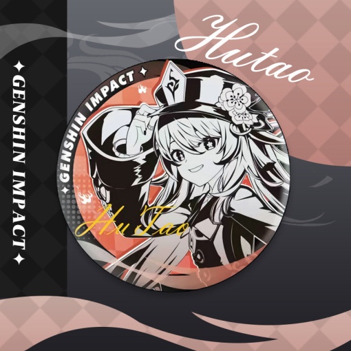 Значок круглый "Genshin Impact" Ху Тао 3, 58 мм