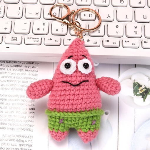 Мягкий брелок "SpongeBob" вязаный, Патрик