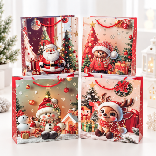 Подарочный пакет "НГ Cozy X-mas" 30х41,5x12см