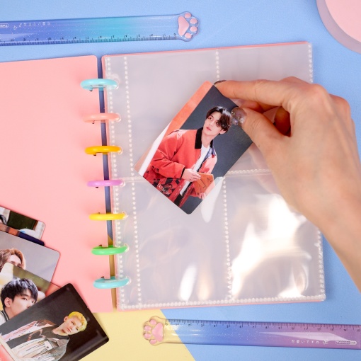 Альбом для карточек "Биндер" розовый 16х20см