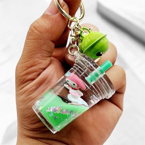 Брелок glass "Стаканчик" Мело, зеленый