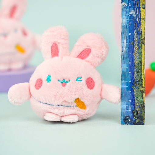 Мягкий брелок "Funny Bunny" розовый, 10 см