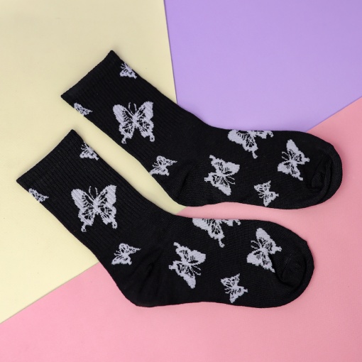 Носки "Butterfly №8" черный, 37-42 р.