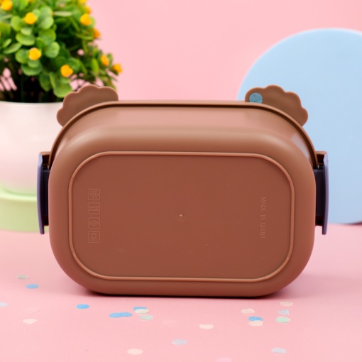 Ланчбокс "Мишка" №6261, коричневый оптом