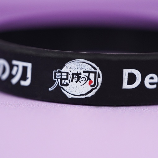 Браслет силиконовый "Kimetsu no Yaiba" черный