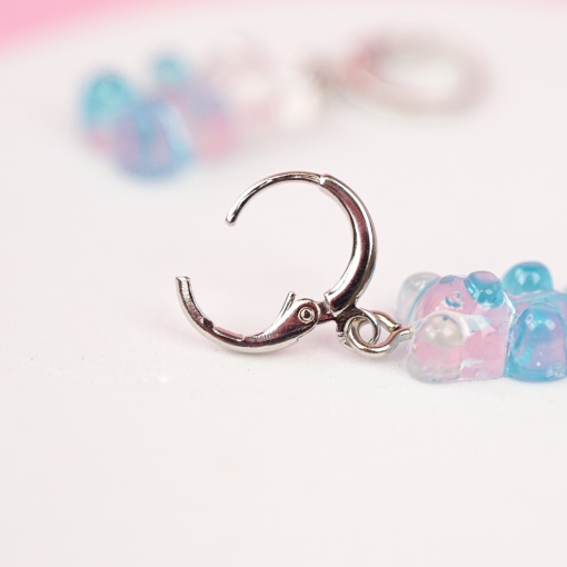 Серьги "Bears" голубые