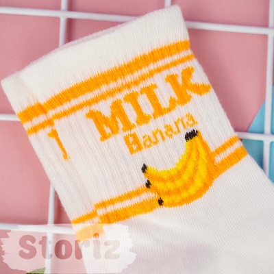 Носочки "Milk Banana" light белый 36-39р.