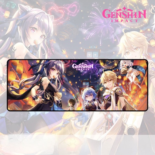 Коврик для мыши "Genshin Impact" All №5, 80x30 см