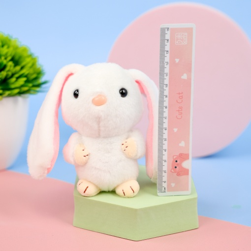 Мягкий брелок "Кролик" белый, 12 см